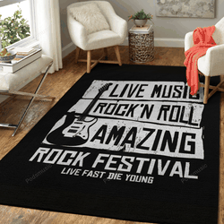 Rock Festival Artwork Music Art For Fans Area Rug Living Room Carpet Rug Regtangle Carpet Floor Decor Home Decor
