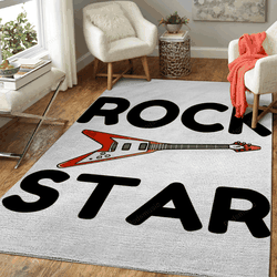 Rock Star Guitar Music Art For Fans Area Rug Living Room Carpet Rug Regtangle Carpet Floor Decor Home Decor