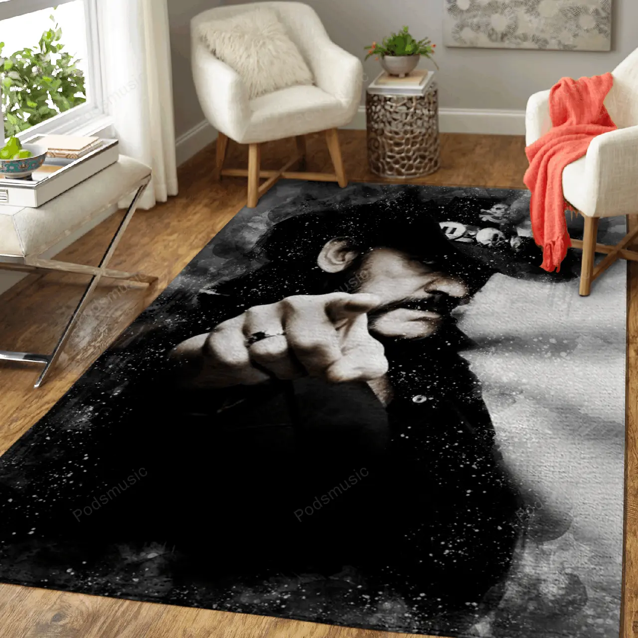 Rocker Music Singer Rock Art For Fans Area Rug Living Room Carpet Rug Regtangle Carpet Floor Decor Home Decor