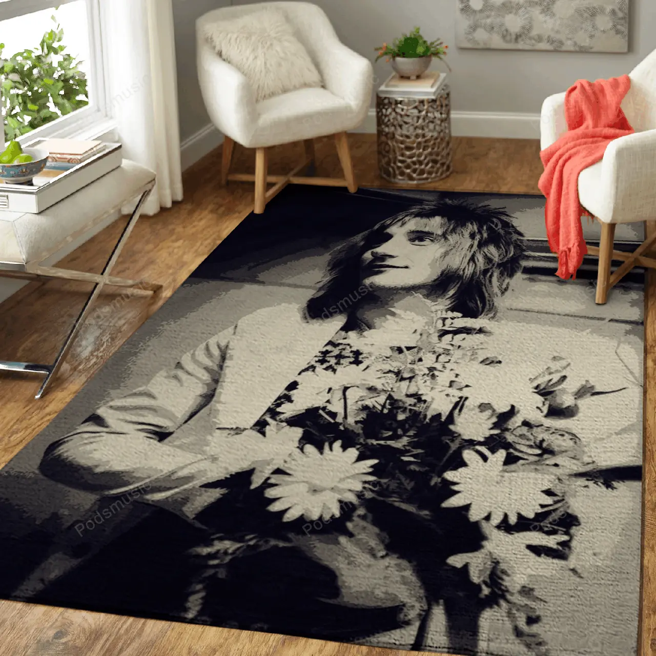 Rod Stewart 8 Music Artist Art For Fans Area Rug Living Room Carpet Rug Regtangle Carpet Floor Decor Home Decor