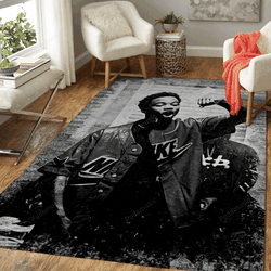 Roddy Ricch Music Monochrome Art For Fans Area Rug Living Room Carpet Rug Regtangle Carpet Floor Decor Home Decor