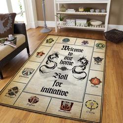Roll Initiative Area Rug Living Room Rug Home Decor Home Decor Bedroom Living Room Decor