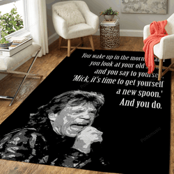 Rolling Stone Artwork Music Artwork Art For Fans Area Rug Living Room Carpet Rug Regtangle Carpet Floor Decor Home Decor
