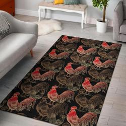 Rooster Pattern Print Area Rug Living Room Rug Home Decor