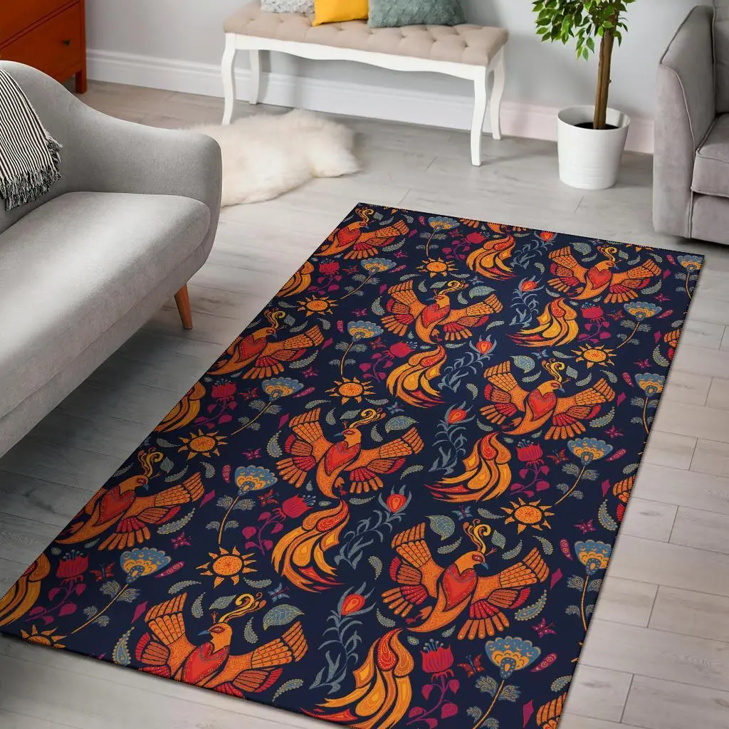 Rooster Print Pattern Area Rug Living Room Rug Home Decor