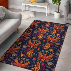 Rooster Print Pattern Area Rug Living Room Rug Home Decor