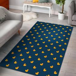 Rubber Duck Polka Dot Pattern Print Area Rug Living Room Rug Home Decor