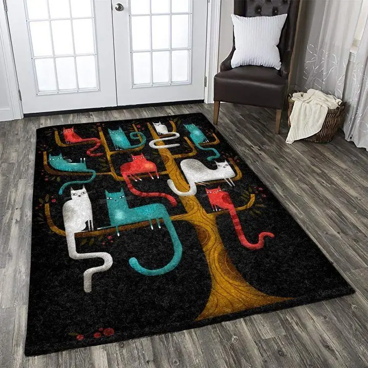 Rug Hippie Cat Dd1009033R Rug Living Room Area Rug Home Decor