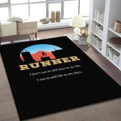 Running Marathon Rug Running Area Rug Runner Run For To Day Sport Room Carpet Decor
