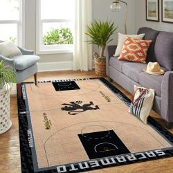 Sacramento Kings Court Area Rug Nba Basketball Living Room Rug Regtangle Carpet