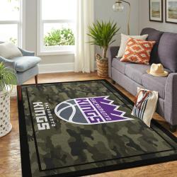Sacramento Kings Nba Area Rugs Camo Style Living Room Carpet Regtangle Carpet