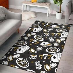 Poker Casino Print Pattern Area Rug Kitchen Rug Home Us Decor