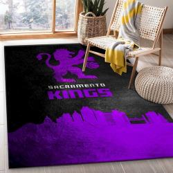 Sacramento Kings Skyline Nba Team Logo Area Rug Bedroom Home Us Deco