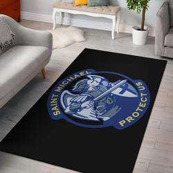 Saint Michael Protect Us Area Rug Living Room Rug Home Decor Carpet Ktsr
