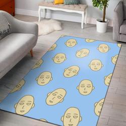 Saitama One Punch Man Head Area Rug Living Room Rug Home Decor Carpet