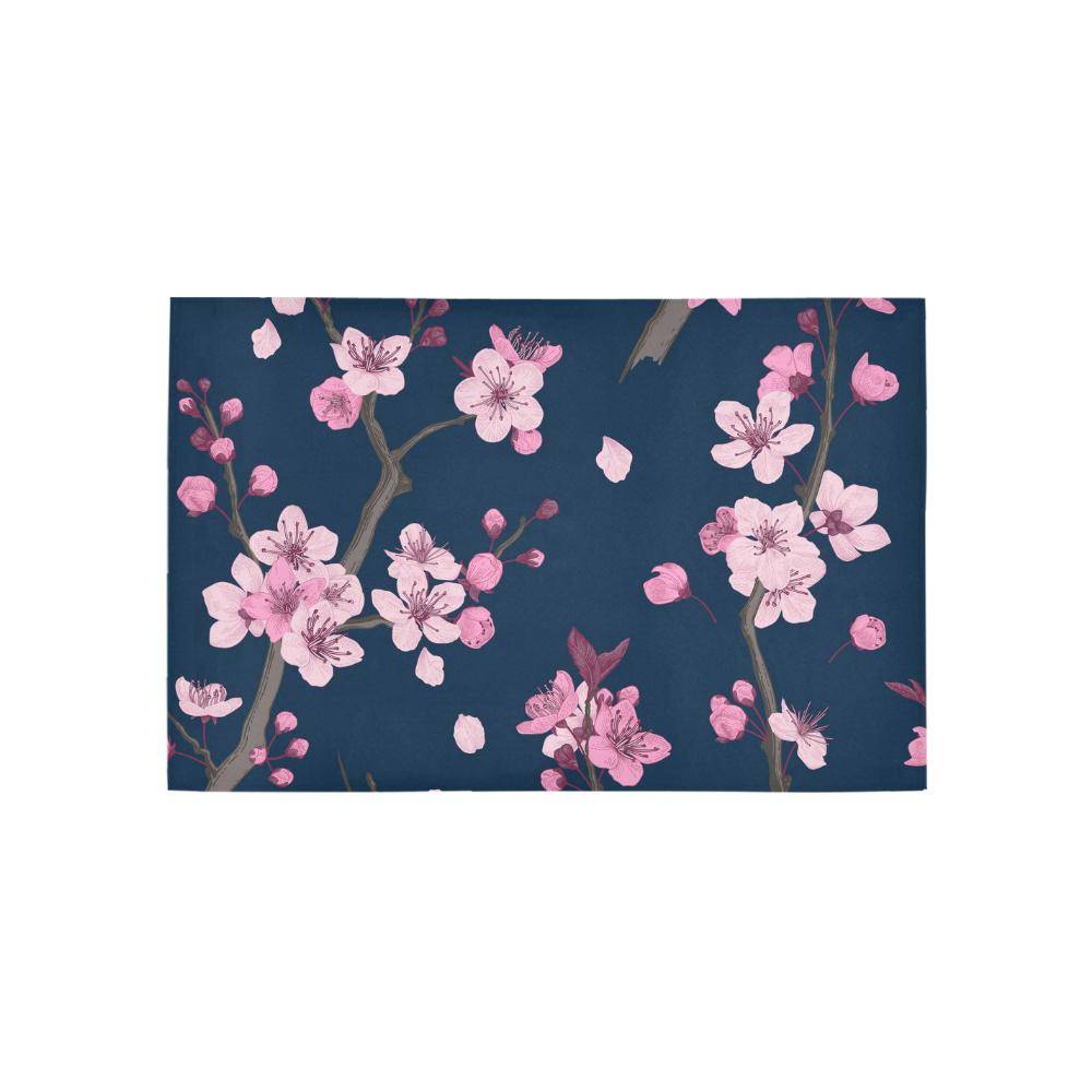 Sakura Cherry Blossom Print 3 X 5 Indoor Area Rug Living Room Rug Home Decor