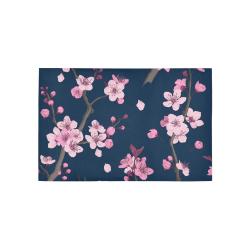 Sakura Cherry Blossom Print 3 X 5 Indoor Area Rug Living Room Rug Home Decor