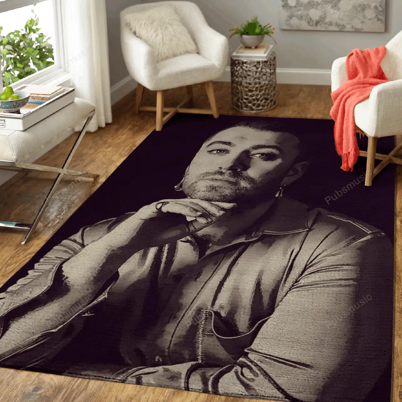 Samsmith 8A Music Art For Fans Area Rug Living Room Carpet Rug Regtangle Carpet Floor Decor Home Decor