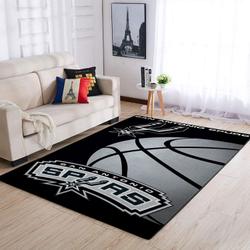 San Antonio Spurs Area Rug Nba Team Logo Living Room Rug Regtangle Carpet V1714
