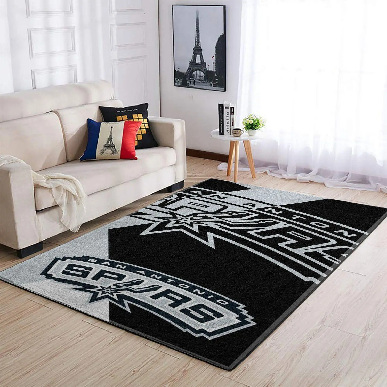 San Antonio Spurs Area Rug Nba Team Logo Living Room Rug Regtangle Carpet V1715