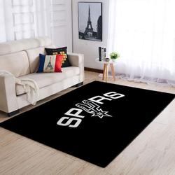 San Antonio Spurs Area Rug Nba Team Logo Living Room Rug Regtangle Carpet V1729