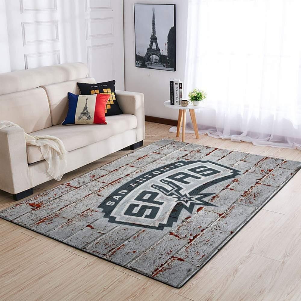 San Antonio Spurs Area Rug Nba Team Logo Living Room Rug Regtangle Carpet V1732