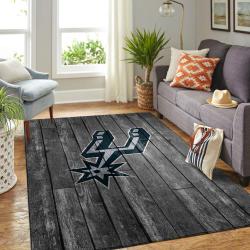 San Antonio Spurs Nba Basketball Living Room Wooden Home Rug Regtangle Carpet