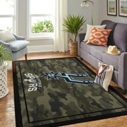 San Antonio Spurs Nba Rugs Camo Style Living Room Home Rug Regtangle Carpet