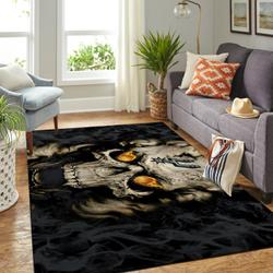 San Antonio Spurs Nba Rugs Team Logo Skull Style Living Room Regtangle Carpet