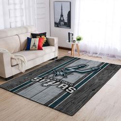 San Antonio Spurs Nba Area Rugs Wooden Style Living Room Rug Regtangle Carpet