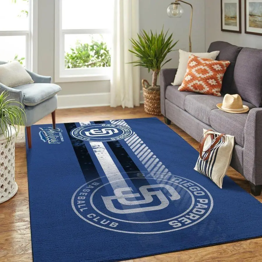 San Diego Padres Area Rug Mlb Baseball Team Logo Carpet Living Room Rugs V5571
