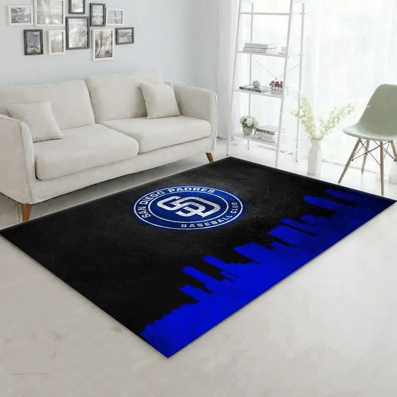 San Diego Padres Area Rug Mlb Baseball Team Logo Carpet Living Room Rugs