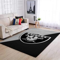 NFL Las Vegas Raiders Area Rug Football Living Room Carpet Sports Floor Decor