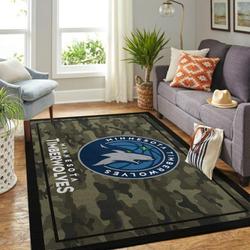 NBA Minnesota Timberwolves Football Team Logo Carpet Rug Living Room 20030552