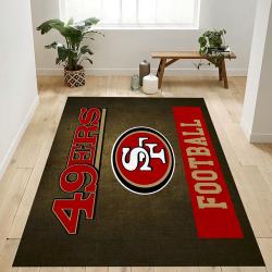San Francisco 49Ers Banner Nfl Logo Area Rug For Gift Bedroom Rug Us G