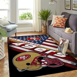 San Francisco 49Ers Nfl Rugs American Flag Style Living Room Regtangle Carpet