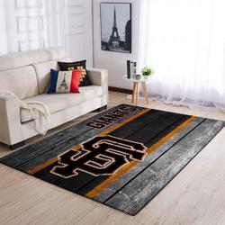 MLB San Francisco Giants Wooden Style Team Logo Area Living Room Rug