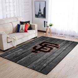 MLB San Francisco Giants Wooden Style Team Logo Area Living Room Rug