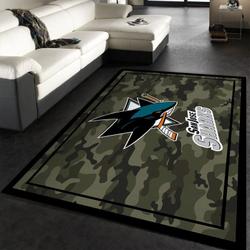 San Jose Sharks Nhl 1 Area Rug Living Room And Bedroom Rug Regtangle Carpet