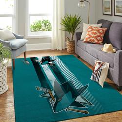 San Jose Sharks Nhl Area Rugs Team Logo Living Room  Regtangle Carpet Floor