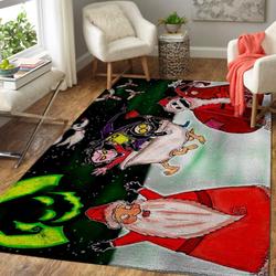 Santa And Jack Skellington Area Rug Living Room Rug Home Decor Christmas Movie Ofd 07114