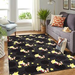 Santa Claus Moon Carpet Floor Area Rug Living Room Rug Home Decorhome Decorbedroom Living Room Decor
