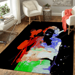 Santana Watercolor Ii Music Legends On Stage Art For Fans Area Rug Living Room Carpet Rug Regtangle Carpet Floor Decor Home Decor
