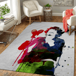 Santana Watercolor Music Legends Art For Fans Area Rug Living Room Carpet Rug Regtangle Carpet Floor Decor Home Decor