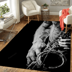Saxo 1 Music Art For Fans Area Rug Living Room Carpet Rug Regtangle Carpet Floor Decor Home Decor