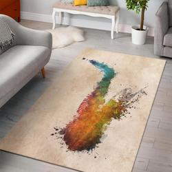 Saxophone Instrument Area Rug Living Room Rug Home Decor Gift For Fans Family Decor