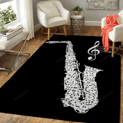 Saxophone Music Instrument Music Art For Fans Area Rug Living Room Carpet Rug Regtangle Carpet Floor Decor Home Decor