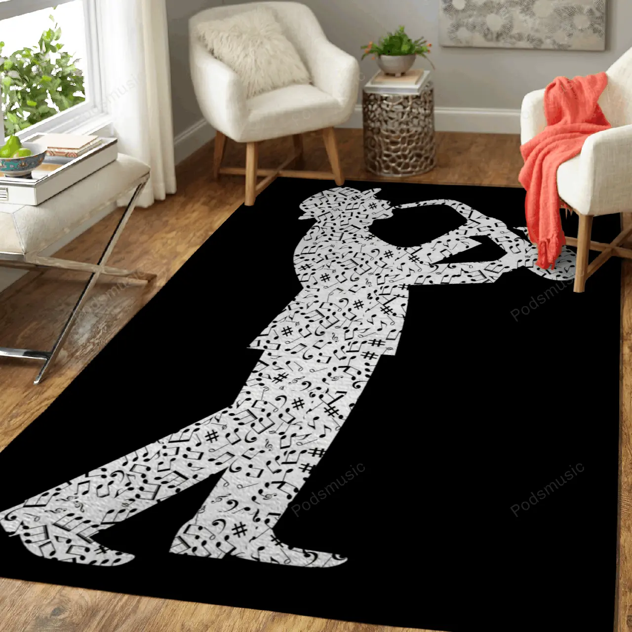 Saxophonist Musician 2 Music Art For Fans Area Rug Living Room Carpet Rug Regtangle Carpet Floor Decor Home Decor