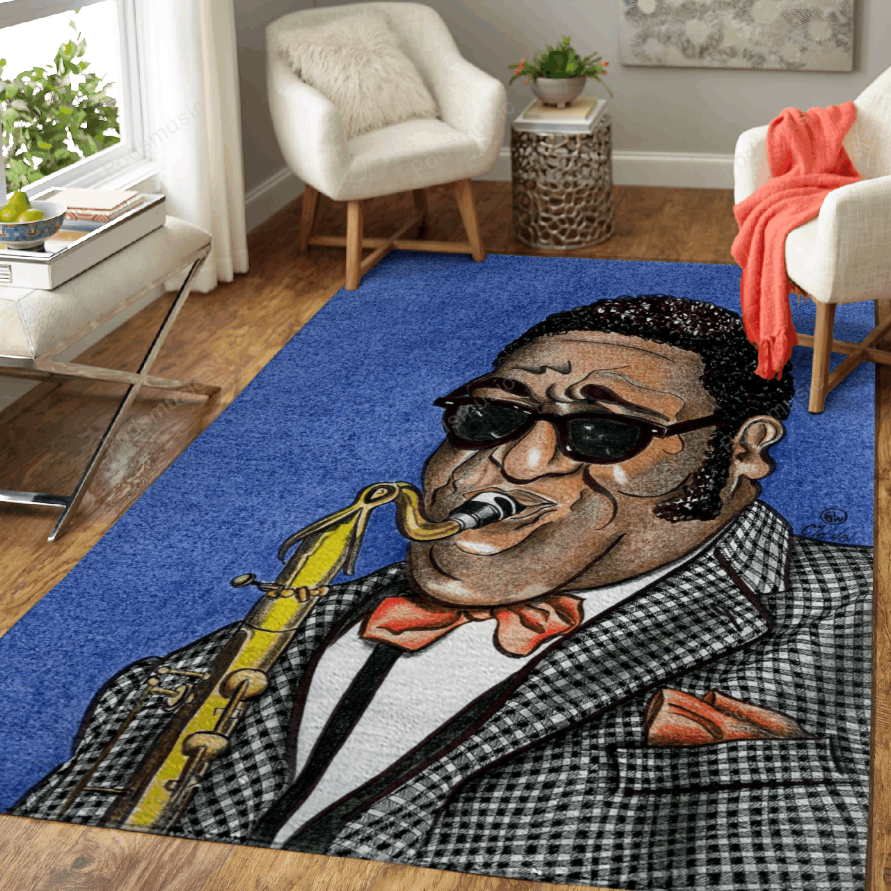 Saxplayer Music Art For Fans Area Rug Living Room Carpet Rug Regtangle Carpet Floor Decor Home Decor