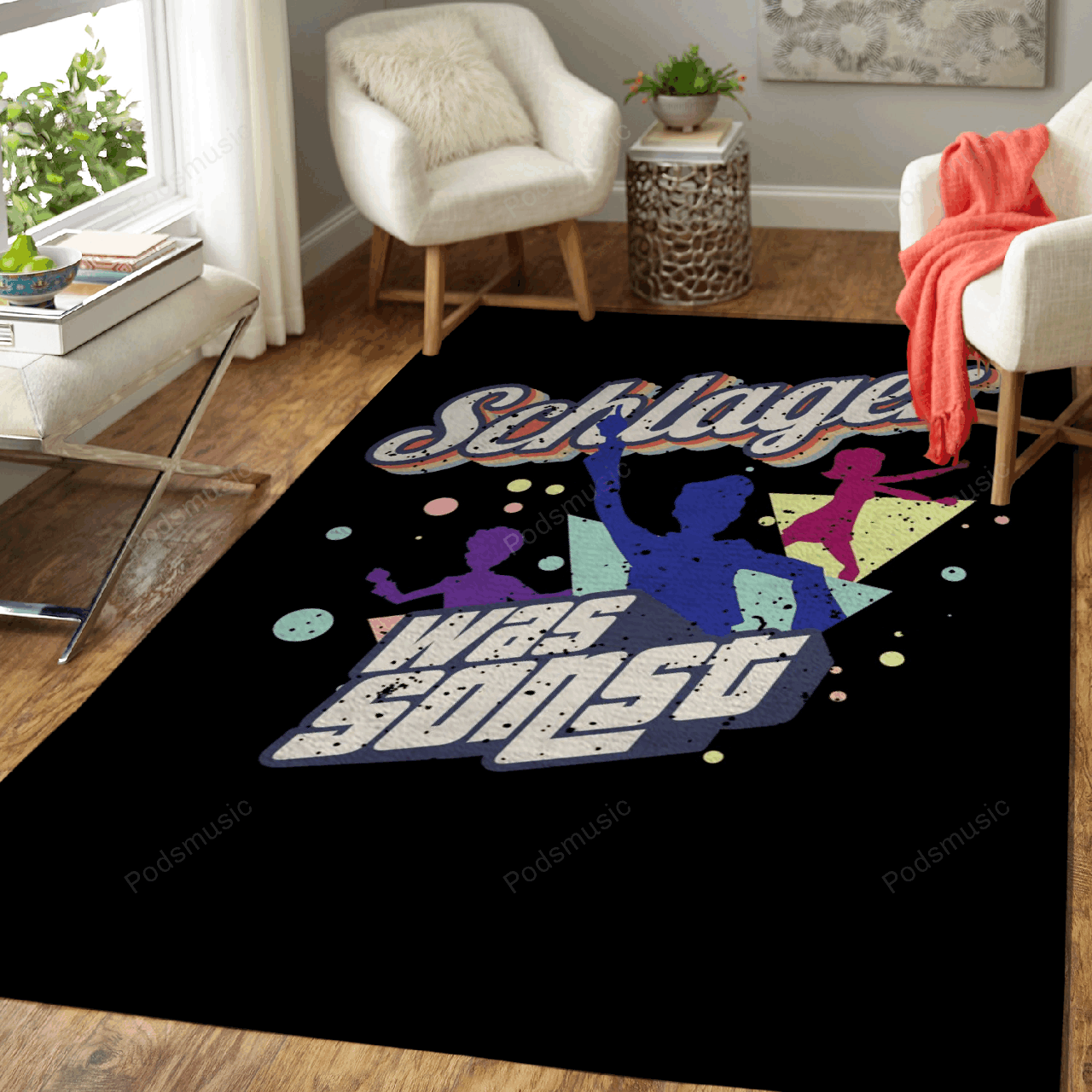 Schlager Musik Music Illustration Art For Fans Area Rug Living Room Carpet Rug Regtangle Carpet Floor Decor Home Decor